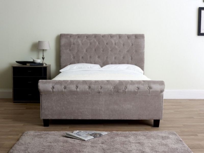 Limelight Orbit 5ft Kingsize Mink Velvet Fabric Bed Frame