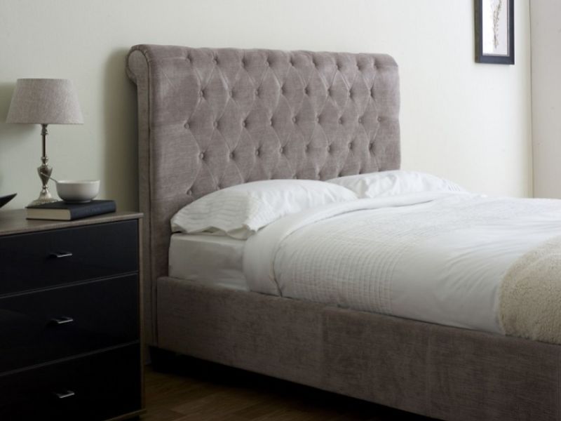 Limelight Orbit 6ft Super Kingsize Mink Velvet Fabric Bed Frame