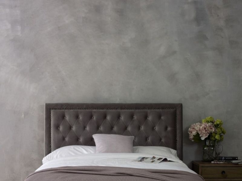 Limelight Rhea 5ft Kingsize Plush Silver Velvet Fabric Bed Frame