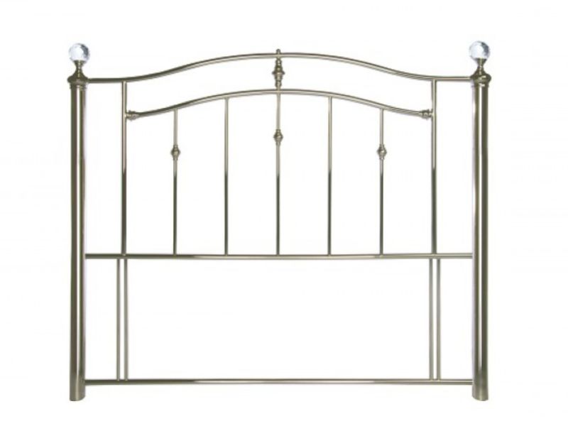 Limelight Callisto 4ft6 Double Chrome Metal Headboard with Crystals