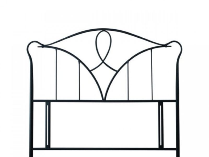 Limelight Carme 4ft Small Double Black Metal Headboard