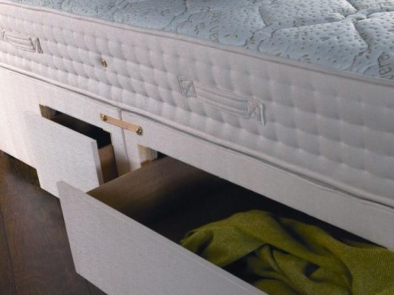 Highgrove Aloe Vera 1000 Pocket Spring Memory Foam 6' Super Kingsize Divan Bed
