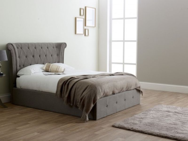 Limelight Epsilon 5ft Kingsize Grey Fabric Ottoman Bed Frame