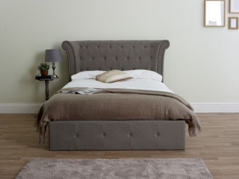 Limelight Epsilon 6ft Super Kingsize Grey Fabric Ottoman Bed Frame