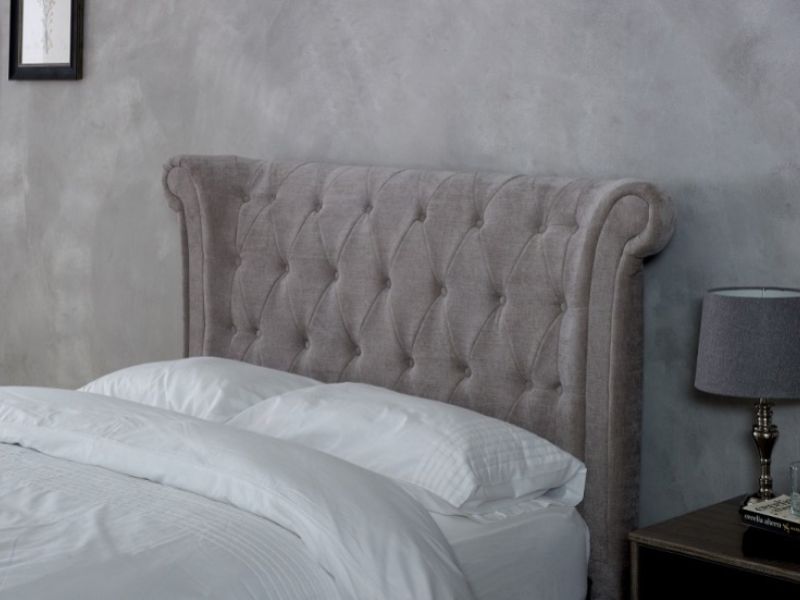 Limelight Epsilon 5ft Kingsize Mink Velvet Fabric Ottoman Bed Frame