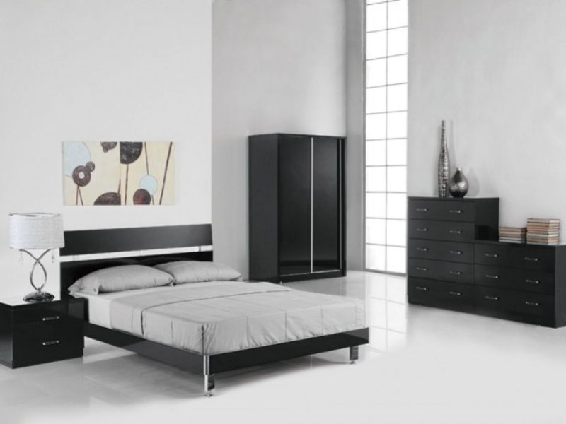 LPD Novello Bedside In Black Gloss