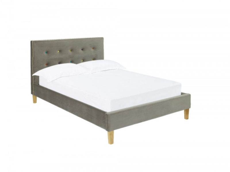 LPD Camden 5ft Kingsize Grey Fabric Bed Frame