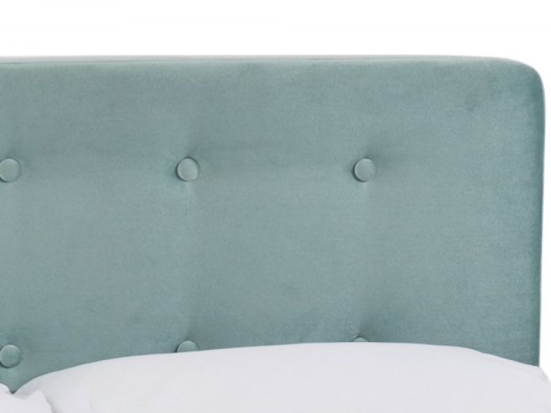 LPD Pierre 4ft6 Double Aqua Velvet Fabric Bed Frame