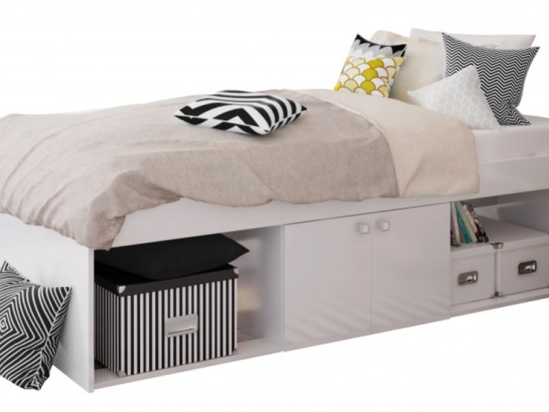 Kidsaw Arctic 3ft Single White Cabin Bed