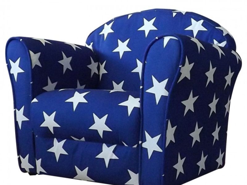 Kidsaw Blue With White Stars Childrens Mini Armchair