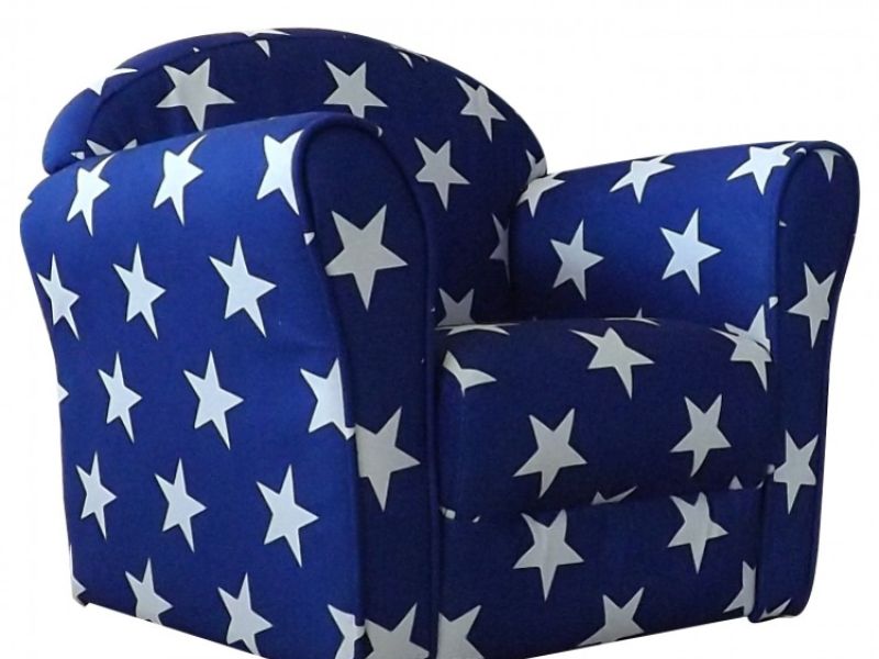 Kidsaw Blue With White Stars Childrens Mini Armchair
