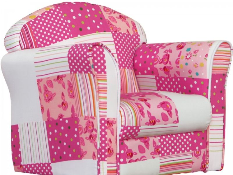 Kidsaw Pink Patchwork Childrens Mini Armchair