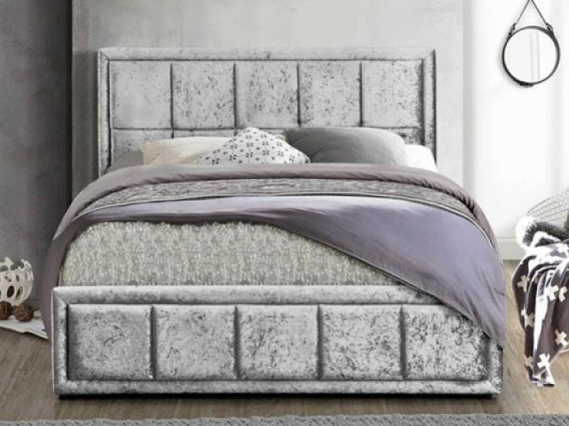 Birlea Hannover 4ft6 Double Steel Crushed Velvet Fabric Ottoman Bed
