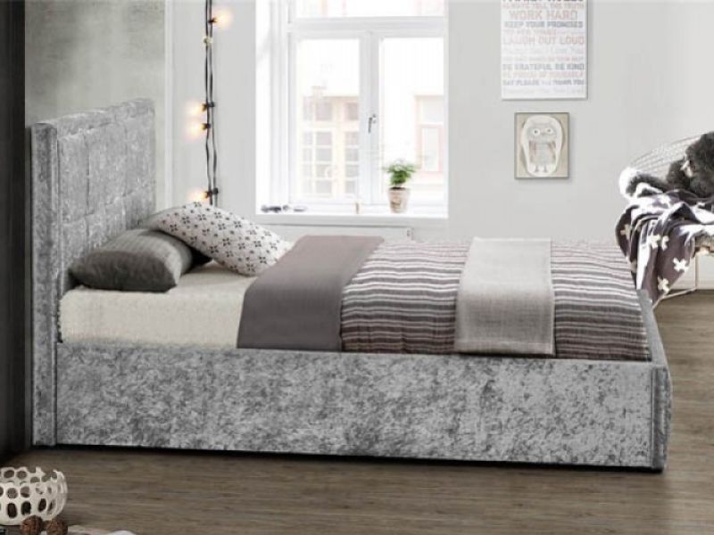 Birlea Hannover 4ft6 Double Steel Crushed Velvet Fabric Ottoman Bed