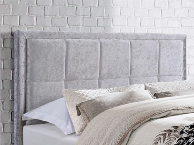 Birlea Hannover 5ft Kingsize Steel Crushed Velvet Fabric Bed Frame