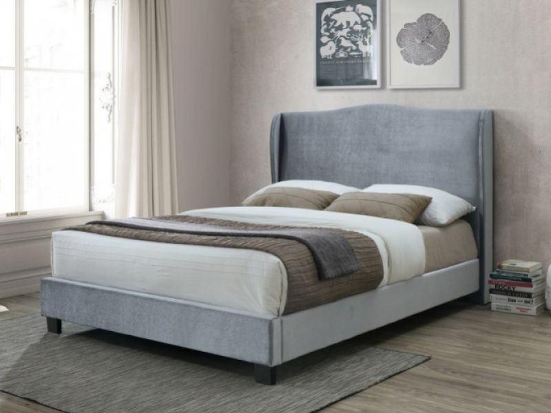 Birlea Dover 5ft Kingsize Silver Fabric Bed Frame