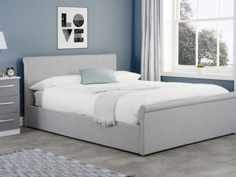 Birlea Stratus 4ft6 Double Grey Fabric Side Lift Ottoman Bed Frame
