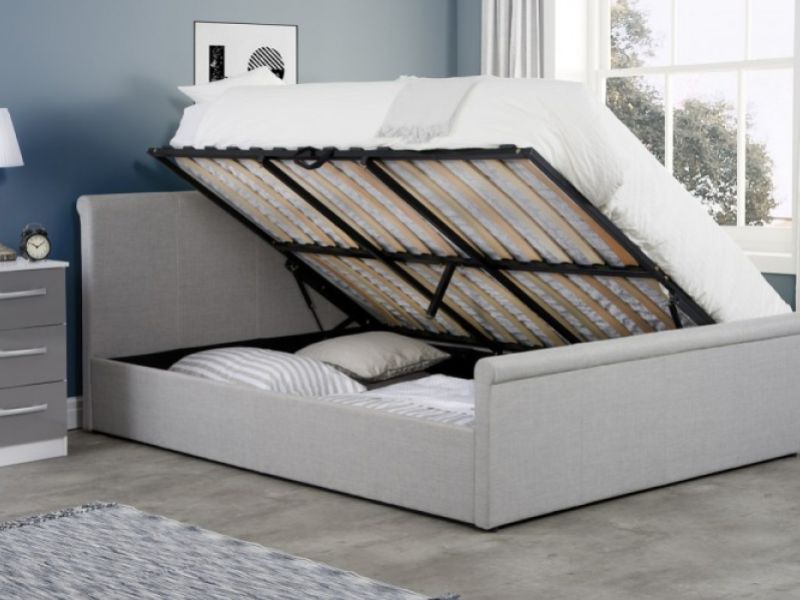 Birlea Stratus 5ft Kingsize Grey Fabric Side Lift Ottoman Bed Frame