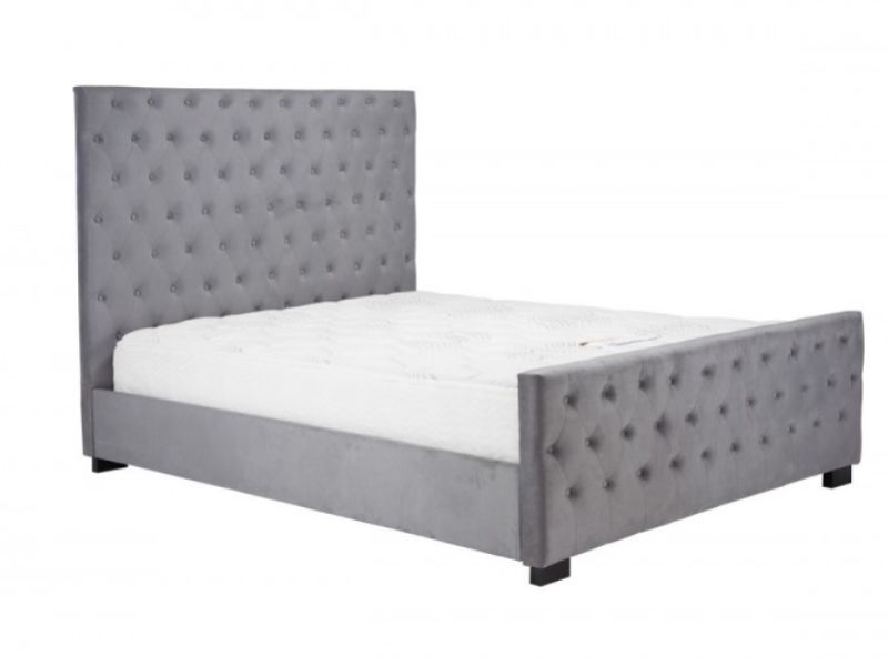 Birlea Marquis 4ft6 Double Grey Velvet Fabric Bed Frame