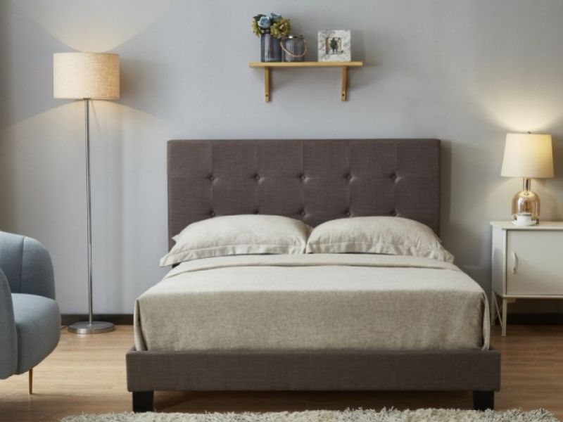 Birlea Rochelle 5ft Kingsize Grey Fabric Bed Frame