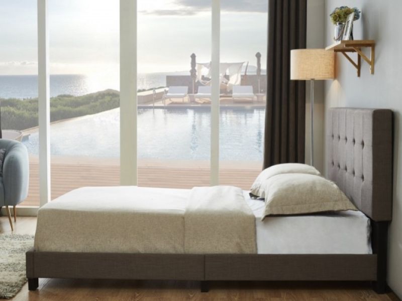 Birlea Rochelle 5ft Kingsize Grey Fabric Bed Frame