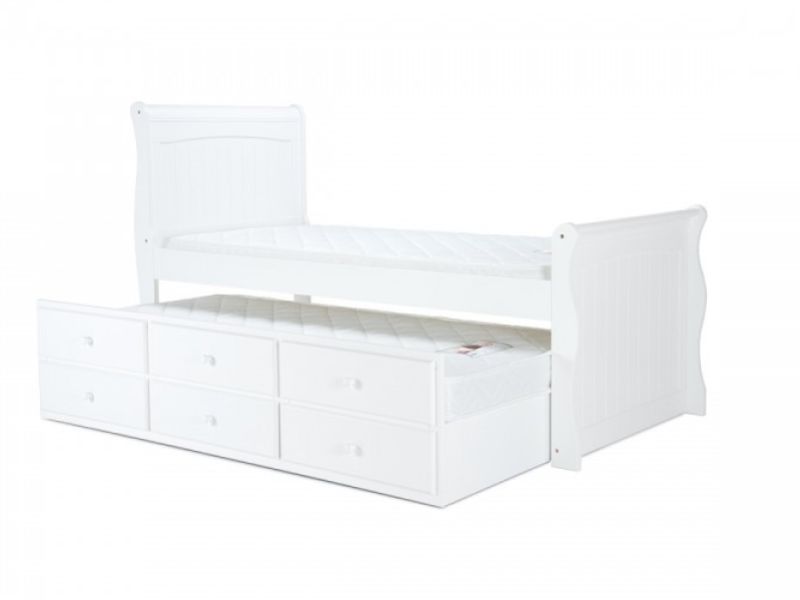 Birlea Verona 3ft Single White Wooden Guest Cabin Bed