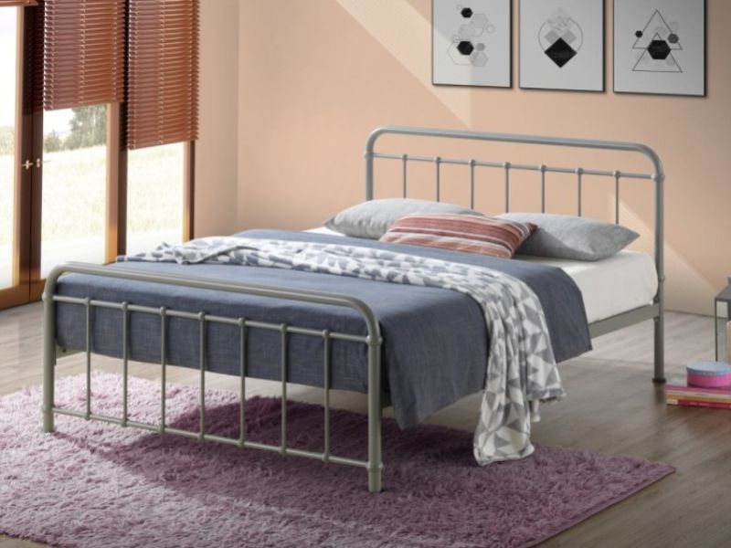 Time Living Miami 5ft Kingsize Metal Bed Frame In Pebble