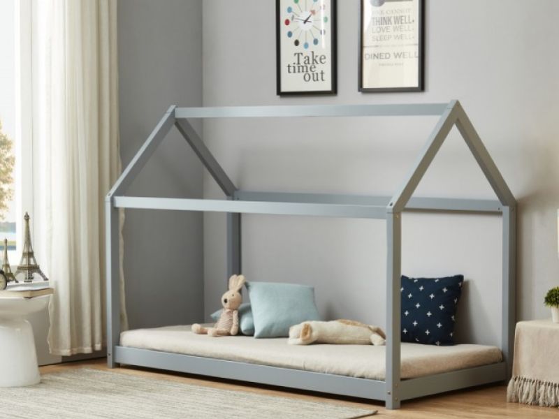 Birlea House 3ft Single Grey Wooden Bed Frame