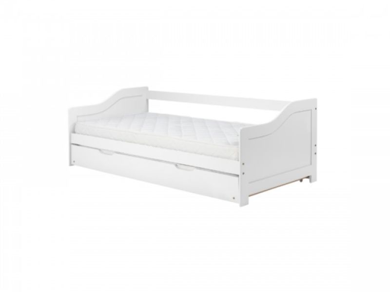 Birlea Brixton 3ft Single White Wooden Guest Day Bed