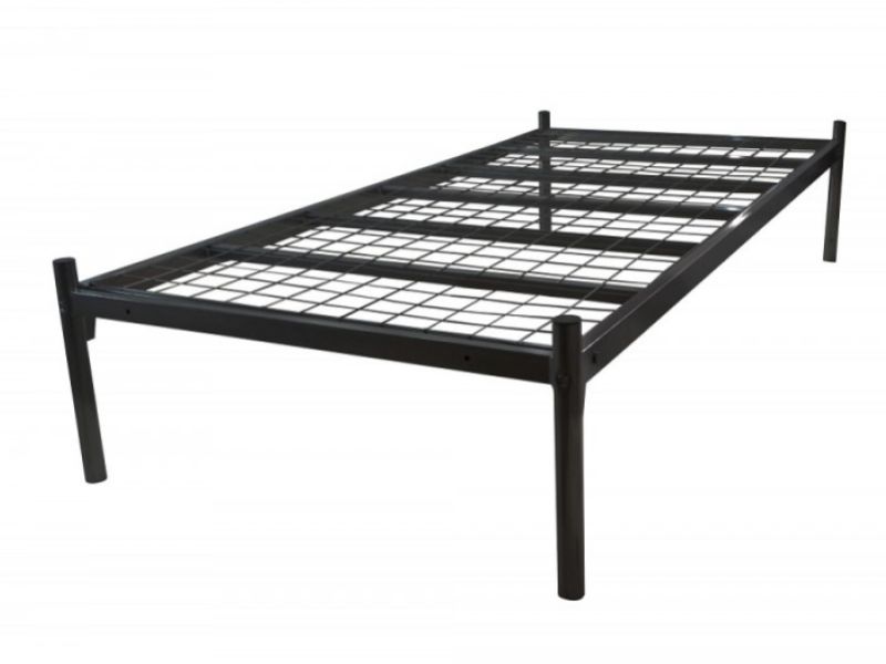 STORE CLEARANCE Metal Beds Platform 4ft (120cm) Small Double Contract Black Metal Bed Frame