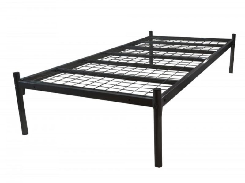 STORE CLEARANCE Metal Beds Platform 4ft (120cm) Small Double Contract Black Metal Bed Frame