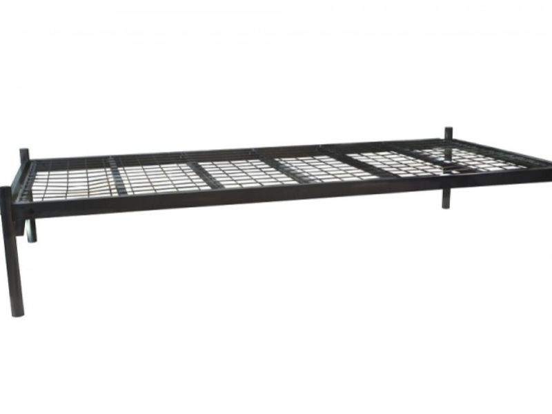 STORE CLEARANCE Metal Beds Platform 4ft (120cm) Small Double Contract Black Metal Bed Frame