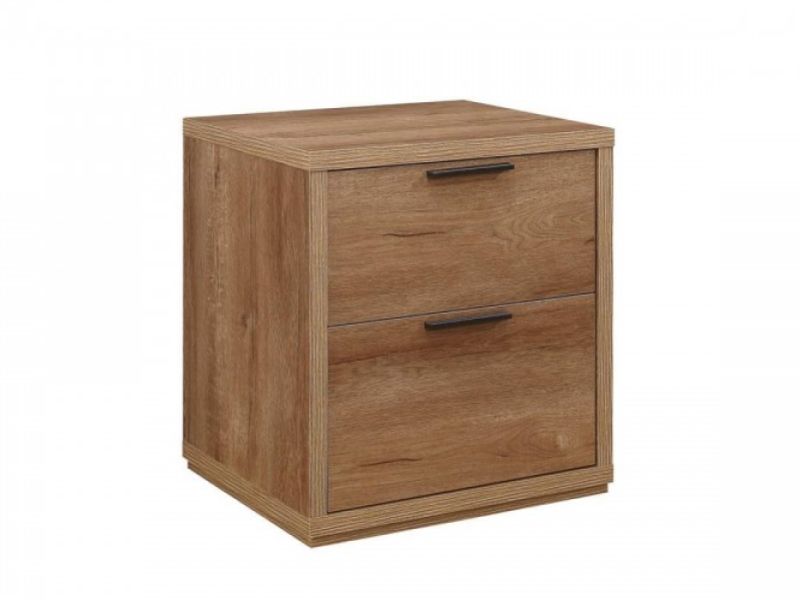 Birlea Stockwell Oak Finish 2 Drawer Bedside