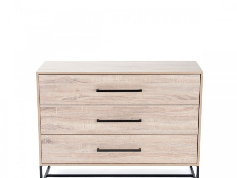 Birlea Conrad Silver Oak Finish 3 Drawer Chest