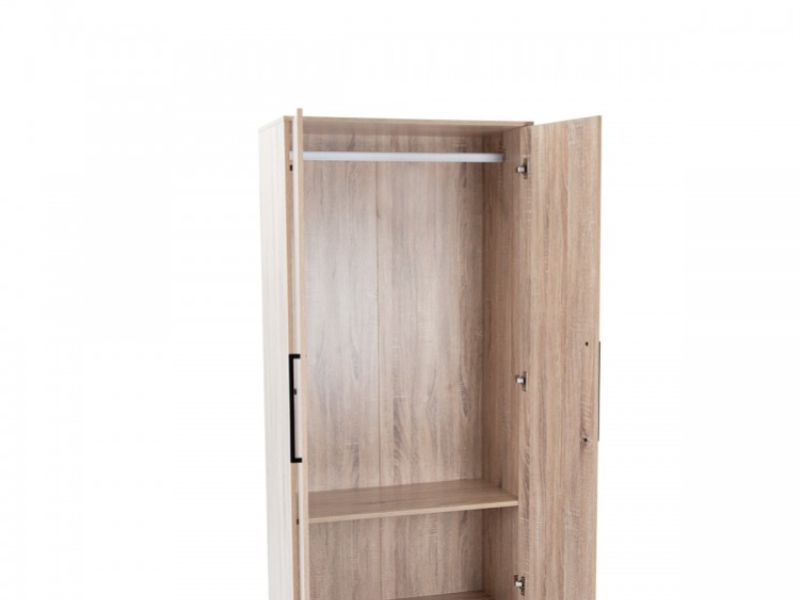 Birlea Conrad Silver Oak Finish 2 Door Wardrobe