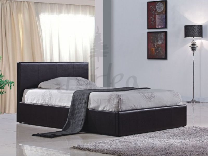 Birlea Berlin Ottoman 3ft Single Brown Faux Leather Bed Frame