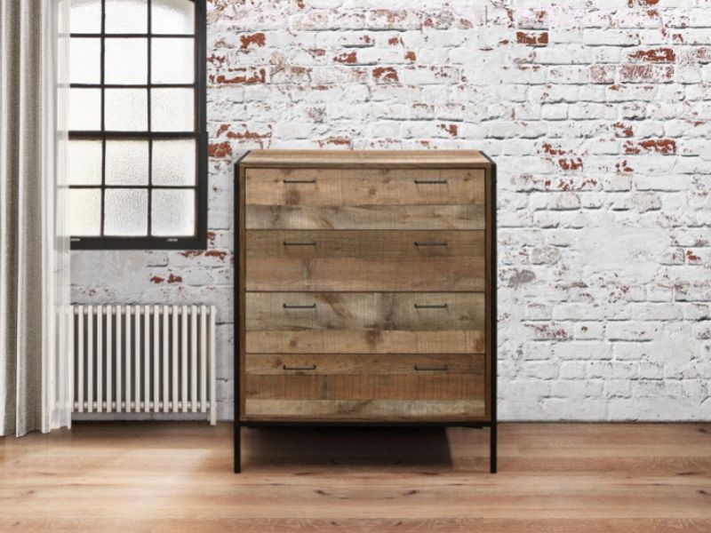 Birlea Urban Rustic Finish 4 Drawer Chest