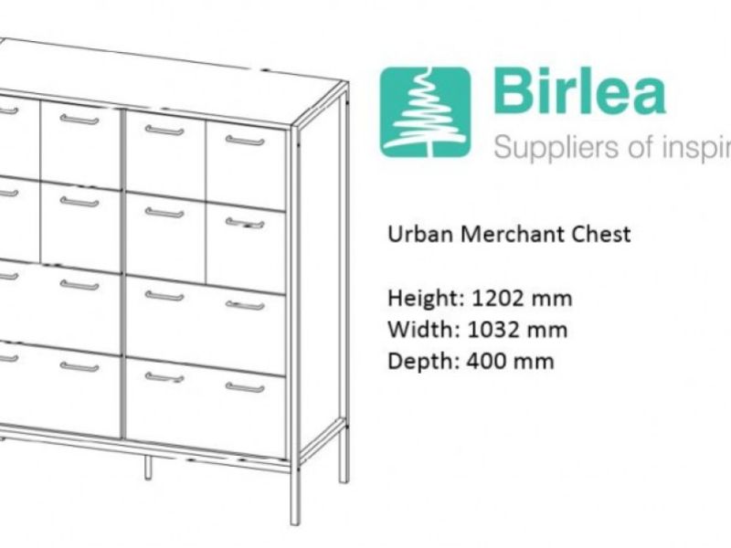 Birlea Urban Rustic Finish Merchant Chest