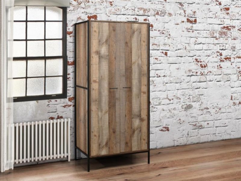 Birlea Urban Rustic Finish 2 Door Wardrobe