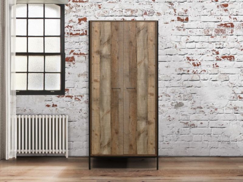 Birlea Urban Rustic Finish 2 Door Wardrobe