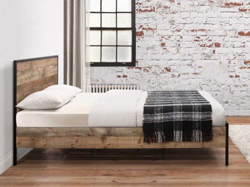 Birlea Urban 4ft Small Double Wooden Rustic Finish Bed Frame
