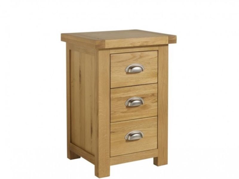 Birlea Woburn Oak 3 Drawer Large Bedside