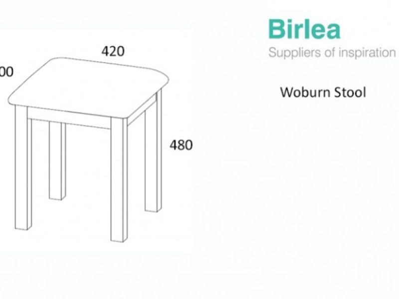 Birlea Woburn Oak Dressing Table Stool