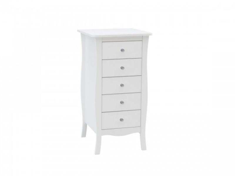 Birlea Paris 5 Drawer Chest In White