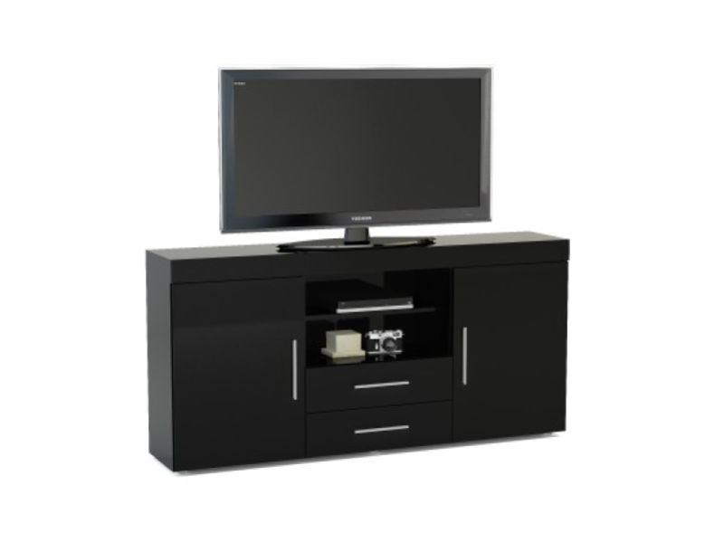 Birlea Edgeware 2 Door 2 Drawer Sideboard In Black