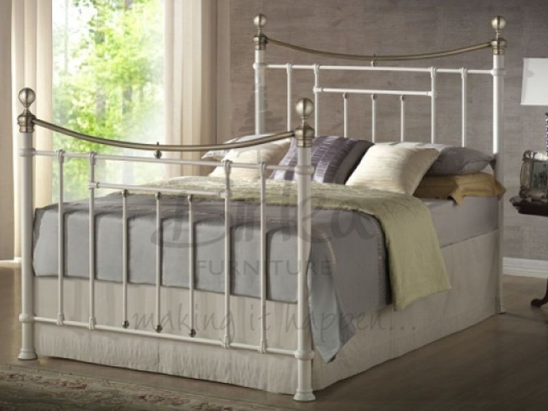 Birlea Bronte 4ft6 Double Cream Metal Bed Frame