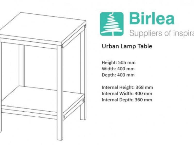 Birlea Urban Rustic Finish Lamp Table