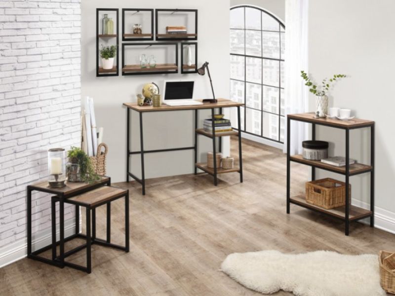 Birlea Urban Rustic Finish Wide Shelving Unit