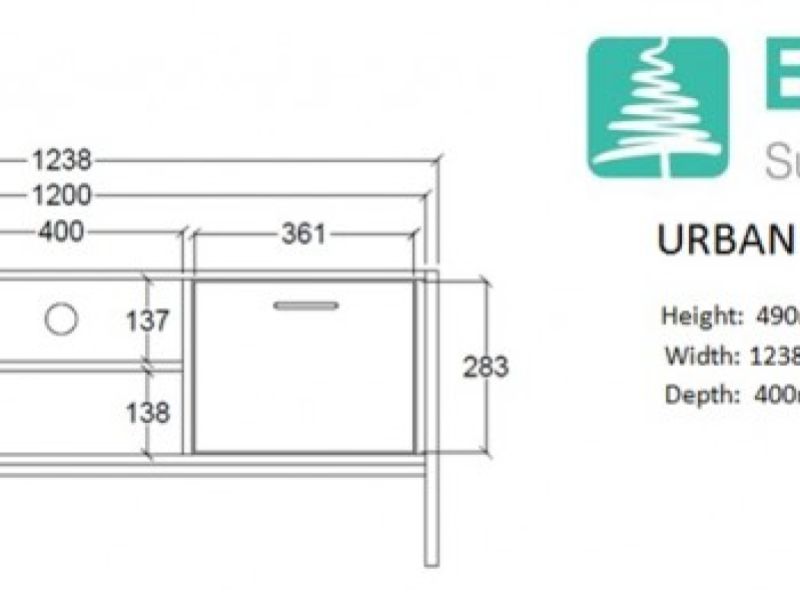 Birlea Urban Rustic TV Unit