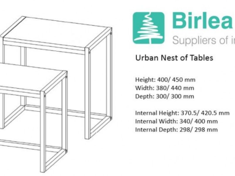 Birlea Urban Rustic Nest Of Tables